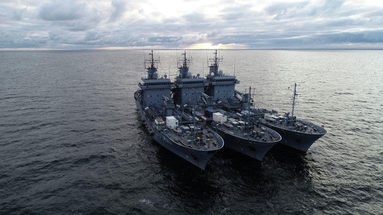 Elbe-class vessels at sea