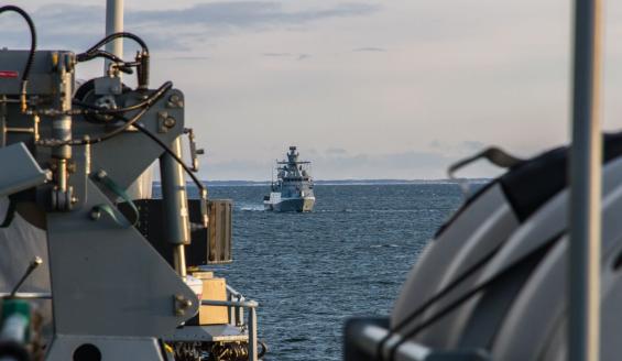 Aluksia merellä NOCO18 -harjoituksessa. Kuva: Bundeswehr.
