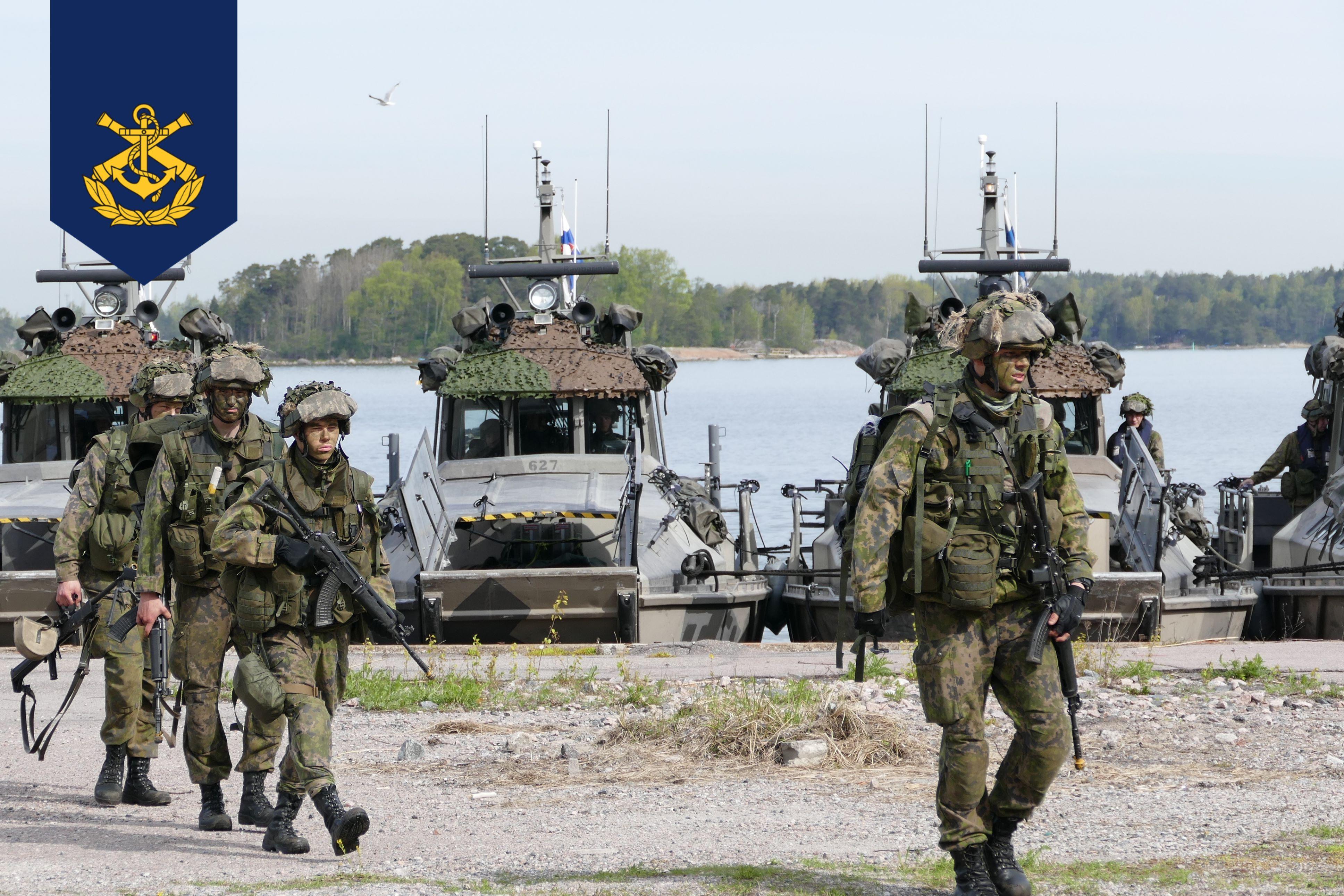 Soldiers getting ready for a military exercise. Photo Finnish Defence Forces, Auli Aho.