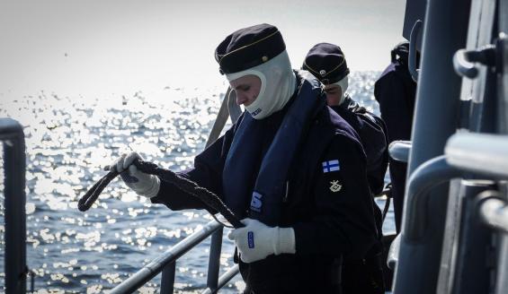 Students onboard Wrede class training vessel.