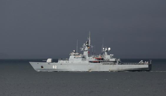 Mine Layer Hämeenmaa at sea.